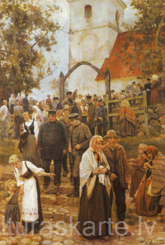 Janis Rozentāls Pēc dievkalpojuma (No baznīcas). 1894.